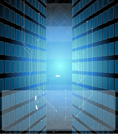 Blue futuristic background composition  Full editable illustrationの写真素材