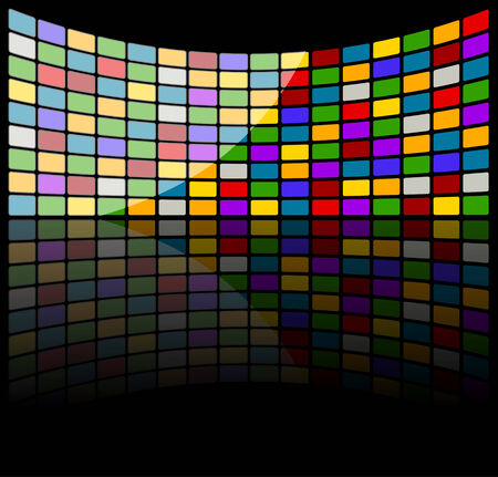 Colorful abstract tech background  Full editable illustrationの写真素材