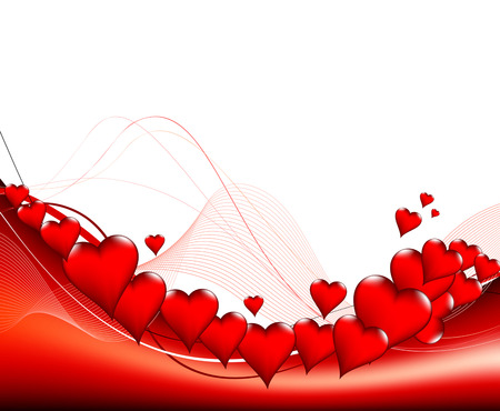 Valentine's day card. Full editable vector illustrationのイラスト素材