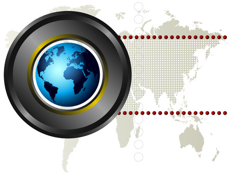 Abstract tech earth globe background. Full editable vector illustrationのイラスト素材