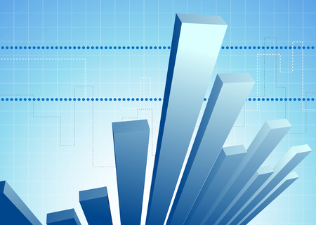 Abstract business diagram composition. Full editable vector illustrationのイラスト素材
