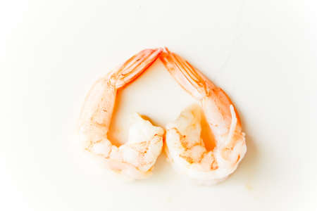 fresh shrimp boils cooked ,の写真素材