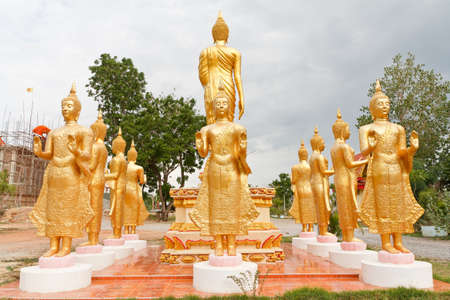 image of color gold Buddha standsの写真素材