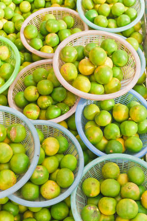 lemon in a basket fully sellsの写真素材