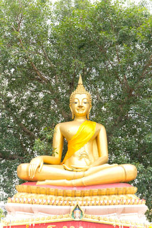 image of color gold Buddha that harbour Thailand temple ,の写真素材
