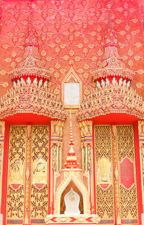 the door  Thai art   Wat Tham Sua kanchanaburi thailandの写真素材