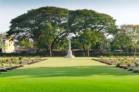 Grave Stone at World War II Cemetery, Kanchanaburi, Thailandのeditorial素材