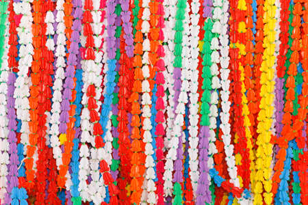 Artificial flower garland, use as a prize in the showの写真素材