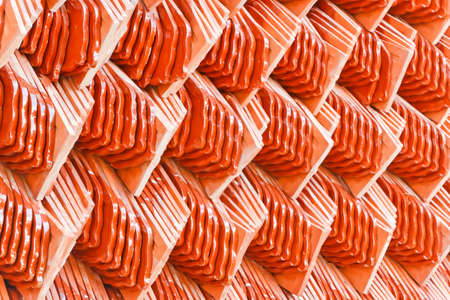 Temple tile roof, new setの写真素材