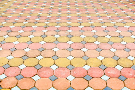 Cement block flooring colorfulの写真素材