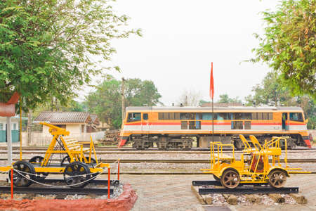 Check antique railroad car, in Thailand 