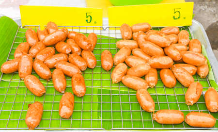 Fried sausage の写真素材