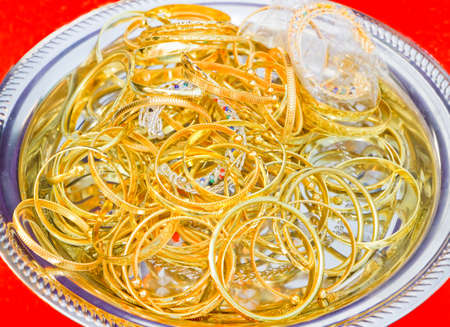 Gilded bracelet の写真素材