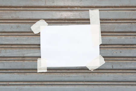 White paper label, on the flap