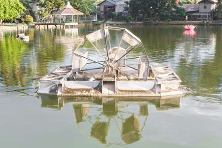 Aerator is Water mill to make the good environmentの写真素材