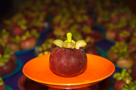 Small weighing machine for weighing of mangosteen の写真素材