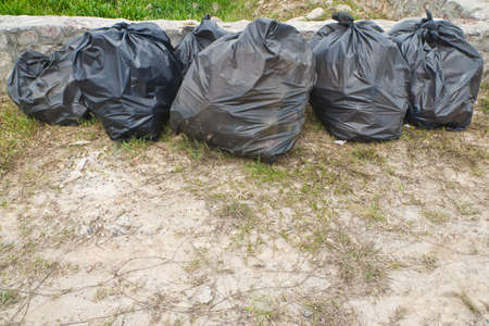 garbage, is in black bags 
