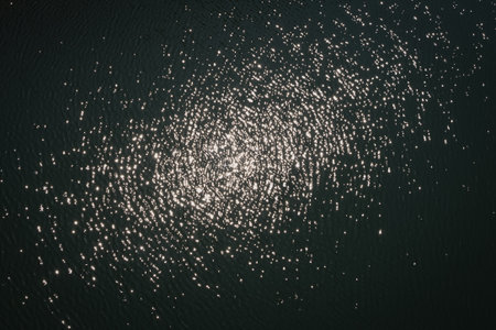 water surface with light reflection. Abstract backgroundの写真素材