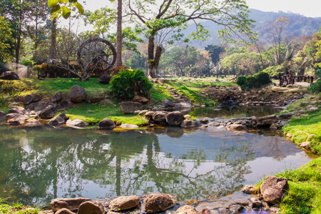Area of âânatural hot springs, Thailandの写真素材