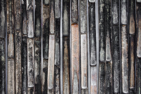 Old bamboo wall texture background. Abstract background and texture for design.の写真素材