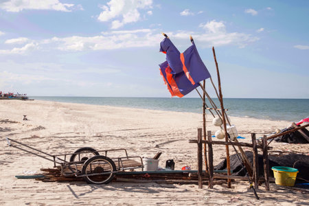 Various fishing equipment used for catching fish.の写真素材