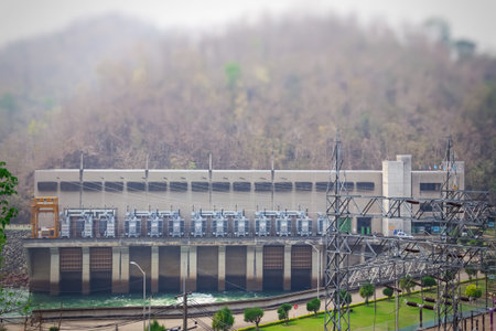 Sirikit Dam Hydroelectric Power Plantの写真素材