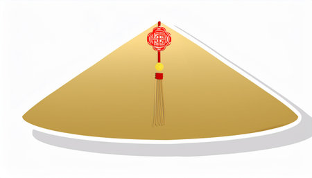 Chinese New Year greeting card with gold envelope and chinese lantern.のイラスト素材
