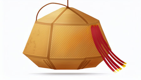 Chinese New Year lantern isolated on a white background. Vector illustration.のイラスト素材