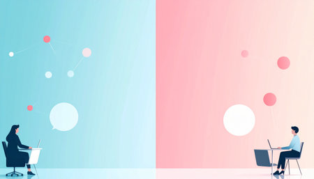 Business people working in the office. Business concept. Vector illustration.のイラスト素材