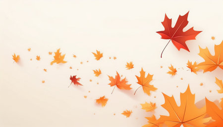 Autumn maple leaves background with space for text. Vector illustration.