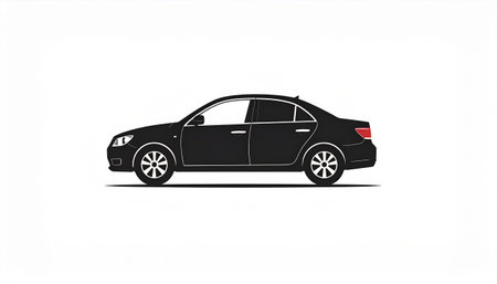 Car silhouette on a white background. Vector illustration. Eps 10.のイラスト素材