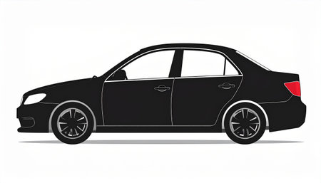 Car isolated on a white background. Vector illustration. Eps 10.のイラスト素材