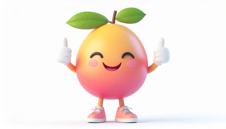 Easter egg character with thumbs up on white background. 3d illustrationのイラスト素材