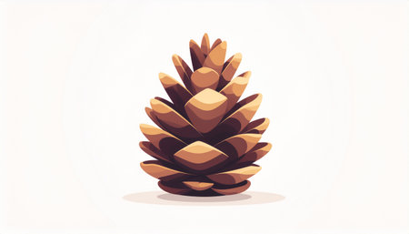 Pine cone isolated on white background. Vector illustration. Eps 10.