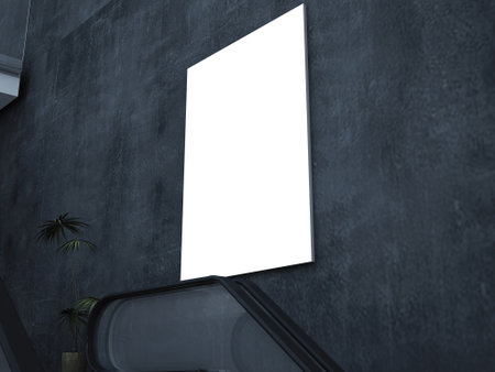 gallery poster illustration 3d renderの写真素材