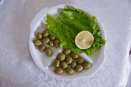 Cheese feta with olives . Olive capture . Olive groveの写真素材