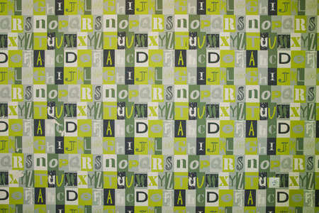 Conceptual image of tag cloud containing words related to food, sports, nutrition and healthy lifestyle in the shape of the sphere . Decorative seamless pattern with letters of the alphabetの写真素材
