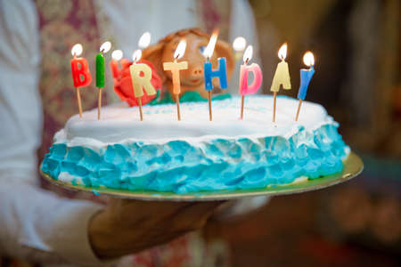 Birthday . The cellar burns the candleの写真素材