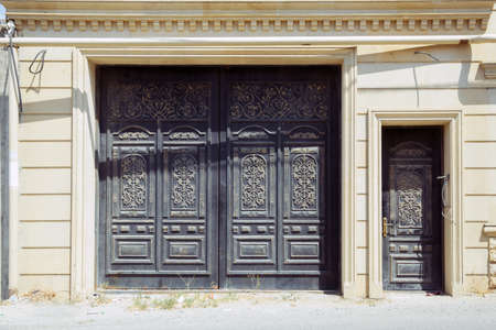 Automatic Electric Roll-up Gate Or Push-up Door In The Modern Building Ground Floor . Shutter door...