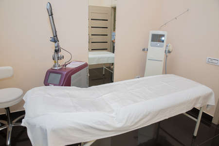 Spectra Laser . Salon bed . modern equipment in the beauty salon . equipment in a modern cosmetology clinic .のeditorial素材