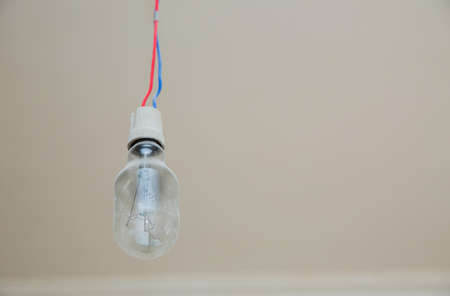 pendant light . Ceramic Lamp . Hanging Pendant Light Custom Made Choice of red, blue color.の写真素材