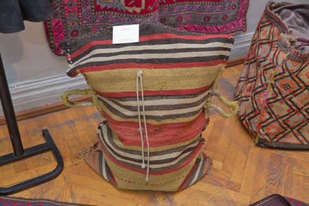 Azerbaijan Baku 04.12.2020 . The sack is called a big sack in Azerbaijan . The top is made of carpet.のeditorial素材