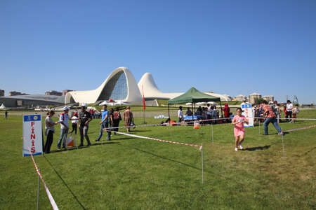 Outdoor orienteering check point activityのeditorial素材