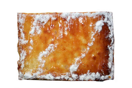 Yellow flour cake on top . Revani sweet . Turkish Dessert Revani . Traditional sweetness .の写真素材