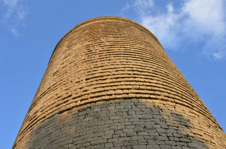 Azerbaijani Baku . 13.19.2011 . also known as Giz Galasi, located in the Old City . Maiden Tower was built in the 12th century as part of the walled city.maidens tower landmark in baku azerbaijanのeditorial素材