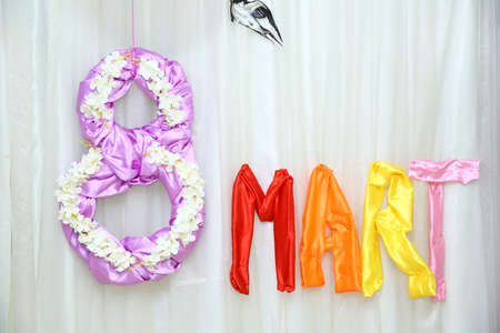 Baku Azerbaijan: 24.06.2020 .March 8 .International happy women's day. . March 8. International...