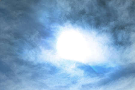 Blue sky with white clouds.blue sky with cloud closeup . Blue sky and clouds background material.の写真素材