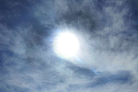 Blue sky with white clouds.blue sky with cloud closeup . Blue sky and clouds background material.の写真素材