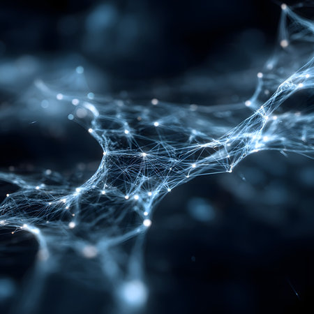 Futuristic connection structure on dark background. 3d rendering.の素材