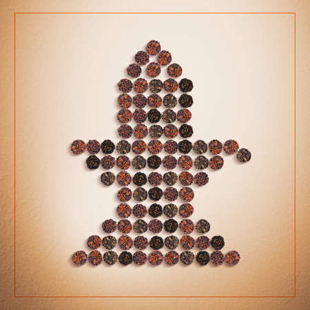 rudraksha, siva lingam arrangementの写真素材